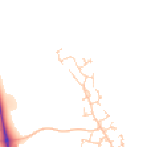 Daytime road noise heatmap for HP19 0FR