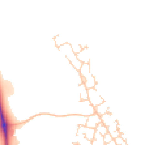 Daytime road noise heatmap for HP19 0FS