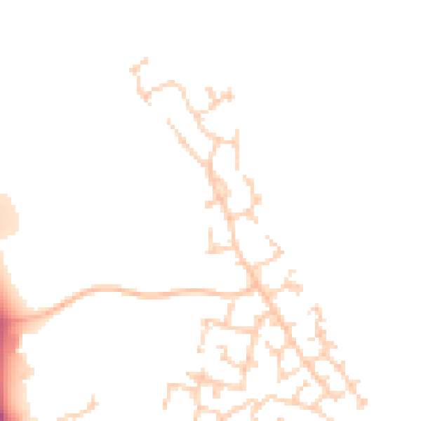 Daytime road noise heatmap for HP19 0FW