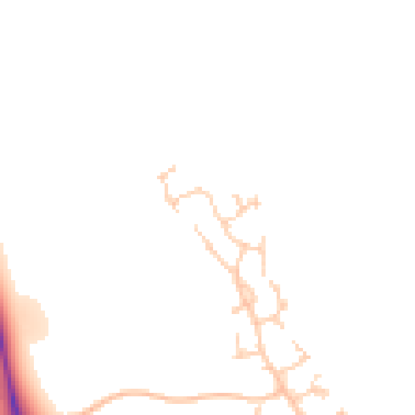 Daytime road noise heatmap for HP19 0GH