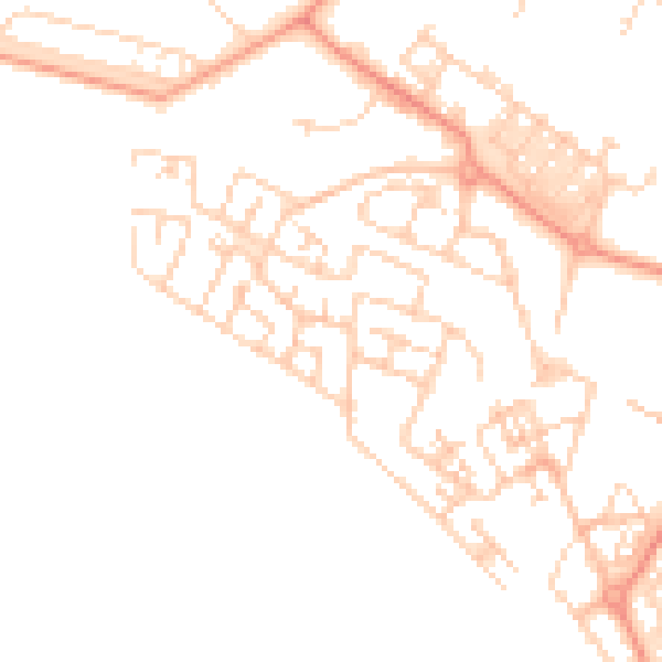 Daytime road noise heatmap for HP19 7AH