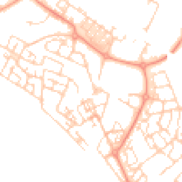 Daytime road noise heatmap for HP19 7HT