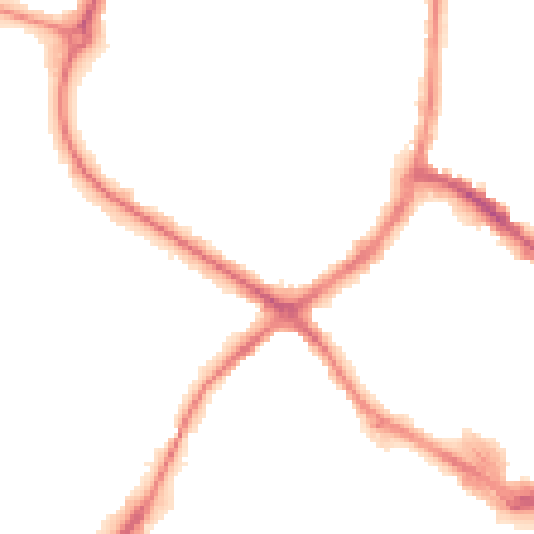 Night-time road noise heatmap for HP19 8EE