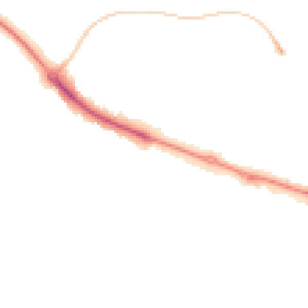 Night-time road noise heatmap for HP19 8TA