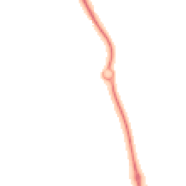 Night-time road noise heatmap for HP19 9AD