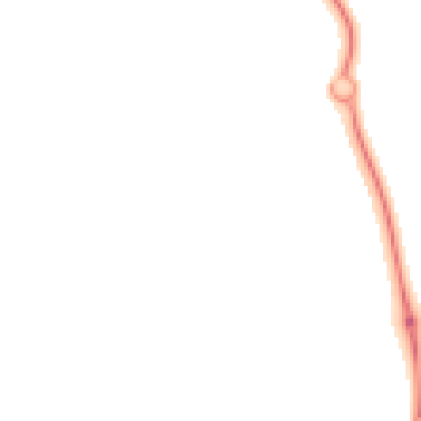 Night-time road noise heatmap for HP19 9BU