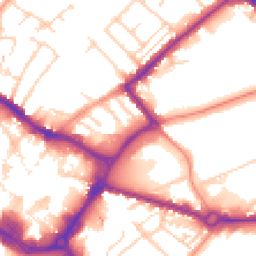 Daytime road noise heatmap for HP20 1AN