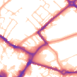 Daytime road noise heatmap for HP20 1BJ
