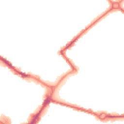 Night-time road noise heatmap for HP20 1BJ