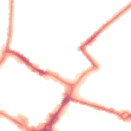 Night-time road noise heatmap for HP20 1BS