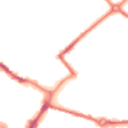 Night-time road noise heatmap for HP20 1BX