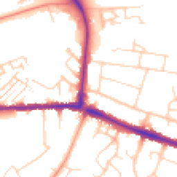 Daytime road noise heatmap for HP20 1NJ