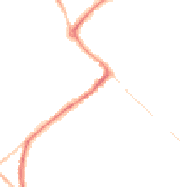 Night-time road noise heatmap for HP27 0AD