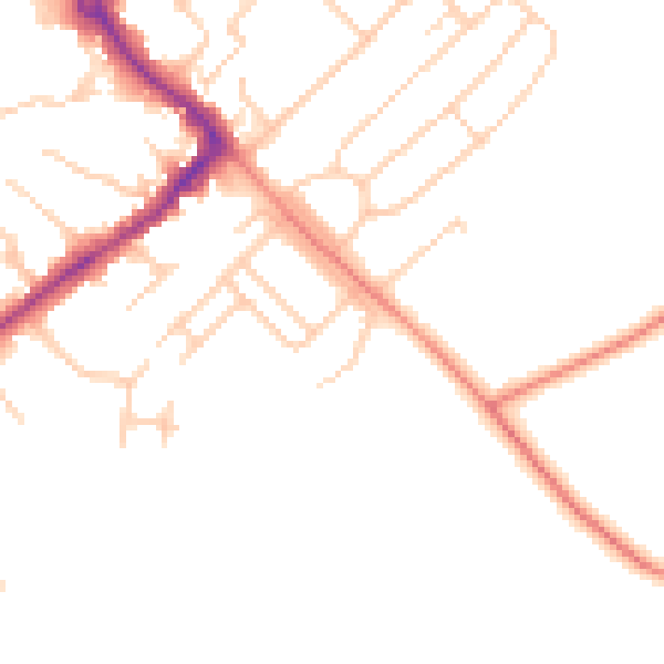 Daytime road noise heatmap for HP27 0BW