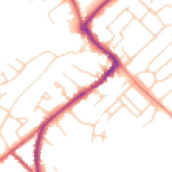Daytime road noise heatmap for HP27 0BY