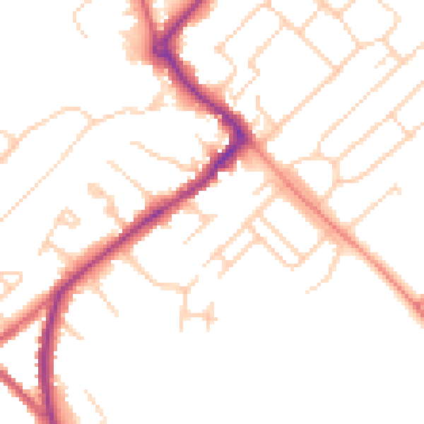 Daytime road noise heatmap for HP27 0DB