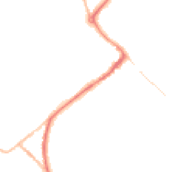Night-time road noise heatmap for HP27 0DE