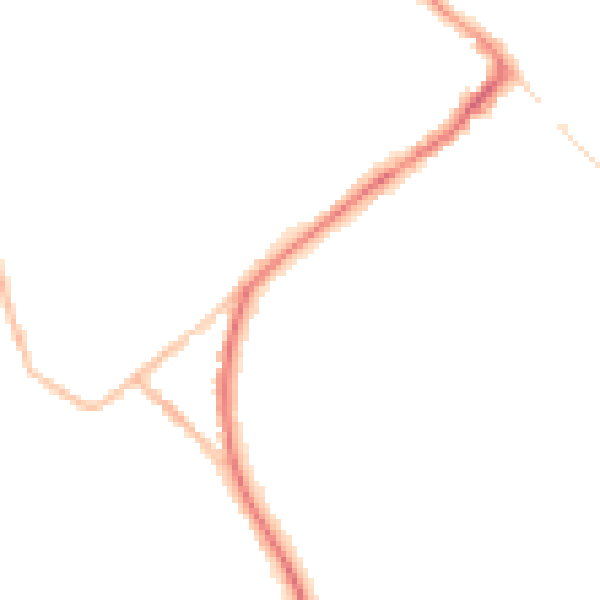 Night-time road noise heatmap for HP27 0DZ