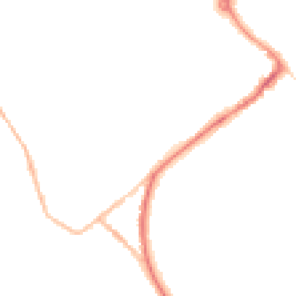 Night-time road noise heatmap for HP27 0EA