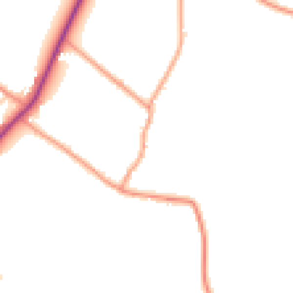 Daytime road noise heatmap for HP27 0LL