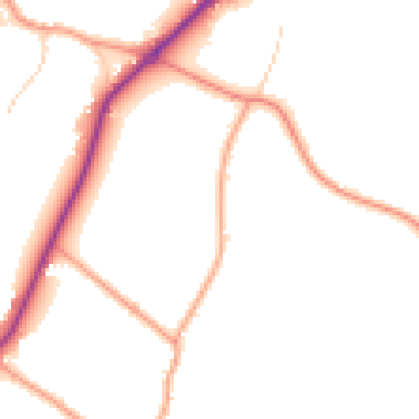 Daytime road noise heatmap for HP27 0LX