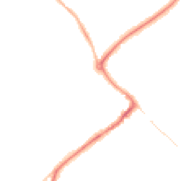 Night-time road noise heatmap for HP27 9AZ