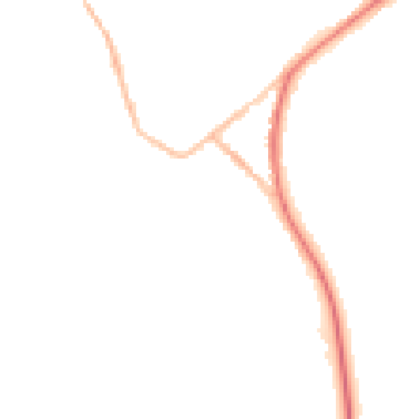 Night-time road noise heatmap for HP27 9EB