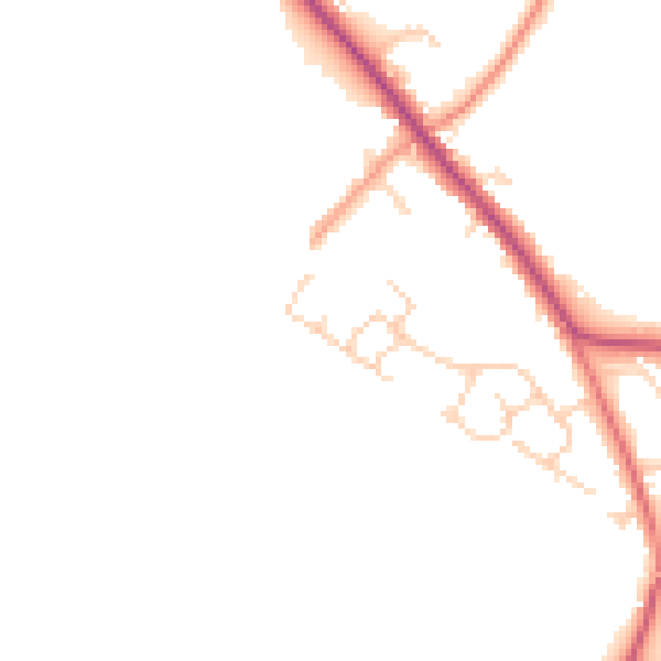 Daytime road noise heatmap for HP27 9ER
