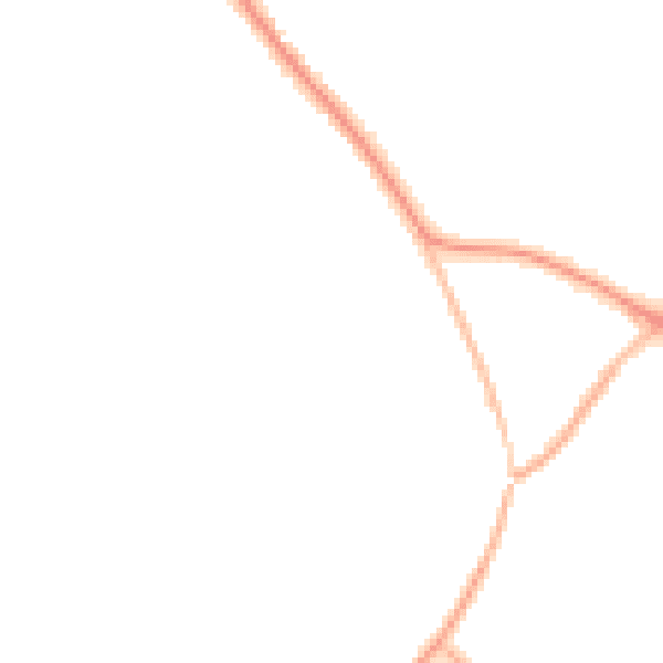 Night-time road noise heatmap for HP27 9EW