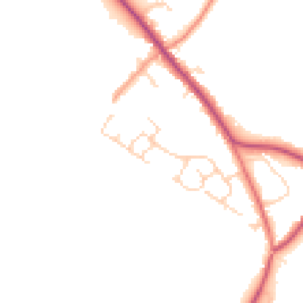 Daytime road noise heatmap for HP27 9EX