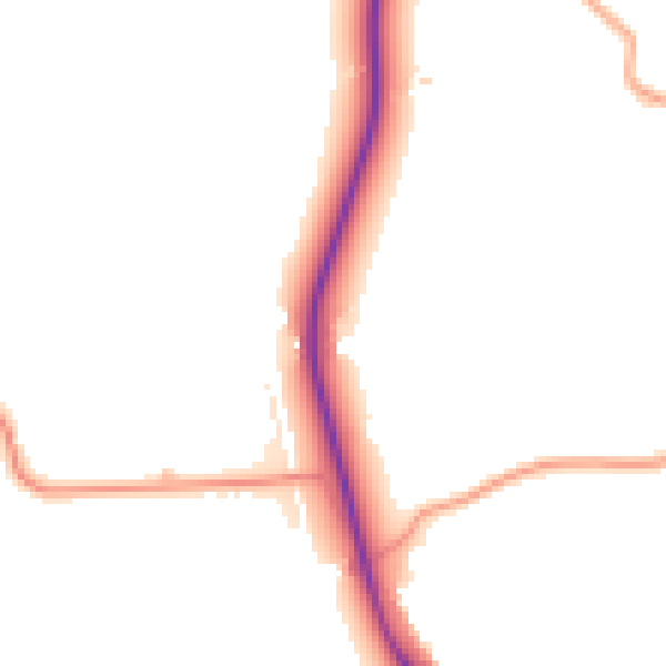 Daytime road noise heatmap for HP27 9NP