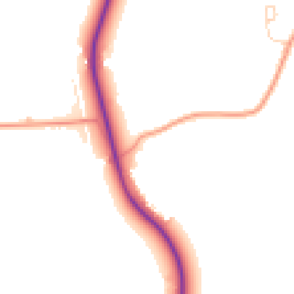Daytime road noise heatmap for HP27 9NW