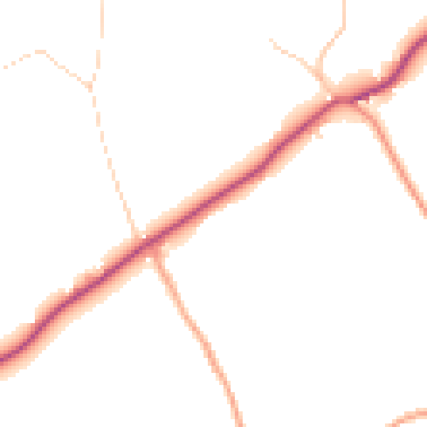 Daytime road noise heatmap for HP27 9PG