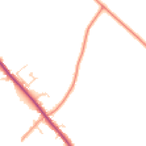 Daytime road noise heatmap for HP27 9RG