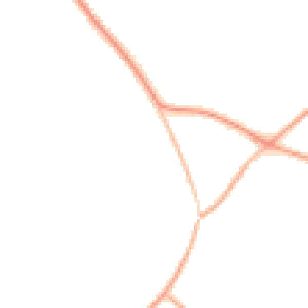 Night-time road noise heatmap for HP27 9RW