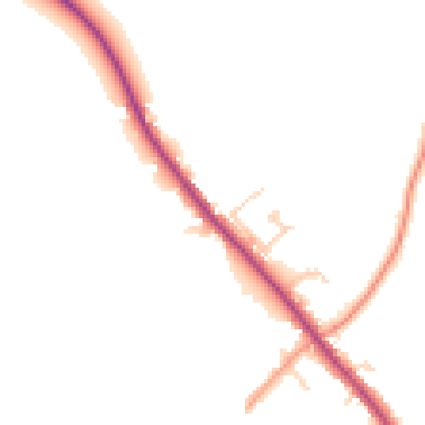 Daytime road noise heatmap for HP27 9SU