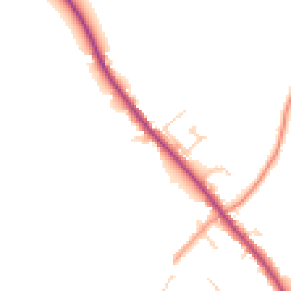 Daytime road noise heatmap for HP27 9SW