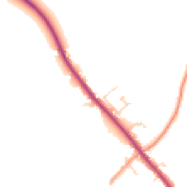 Daytime road noise heatmap for HP27 9SX