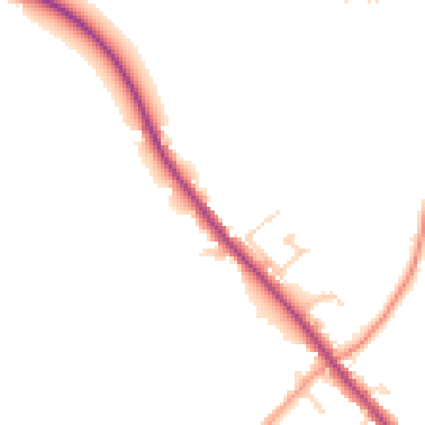 Daytime road noise heatmap for HP27 9SZ