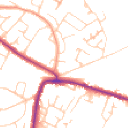 Daytime road noise heatmap for HP6 6JF