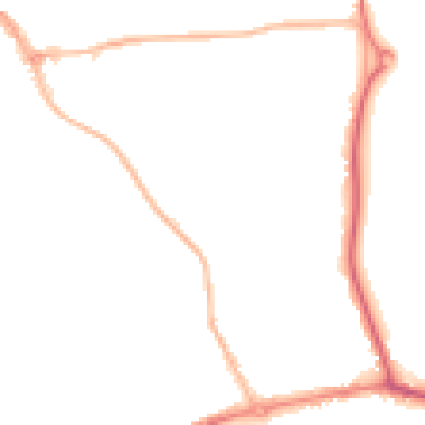 Night-time road noise heatmap for HP9 1AE