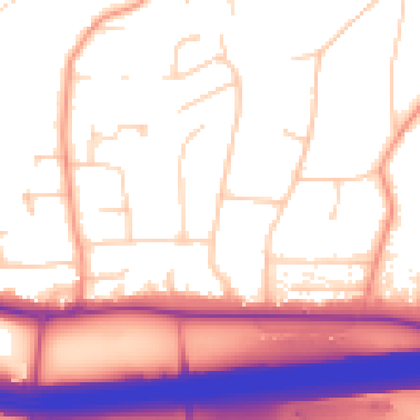 Daytime road noise heatmap for HP9 1BB