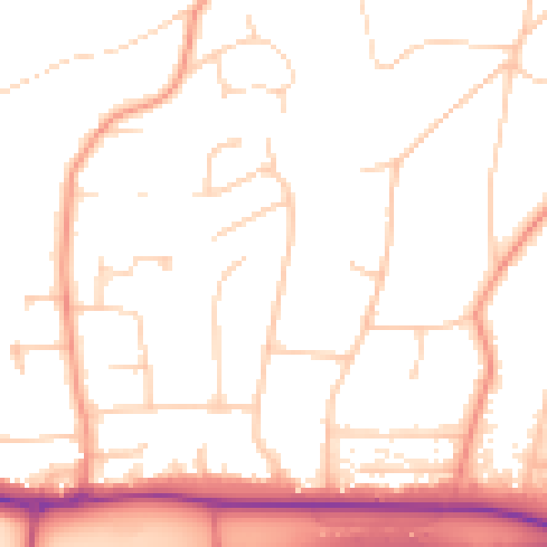 Daytime road noise heatmap for HP9 1BD