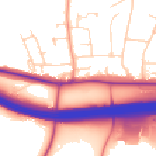 Daytime road noise heatmap for HP9 1BF