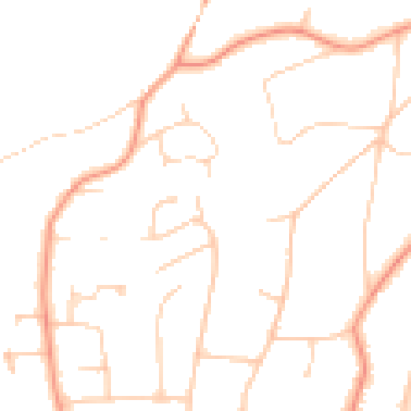 Daytime road noise heatmap for HP9 1BQ