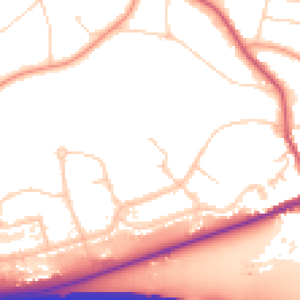 Daytime road noise heatmap for HP9 1BZ
