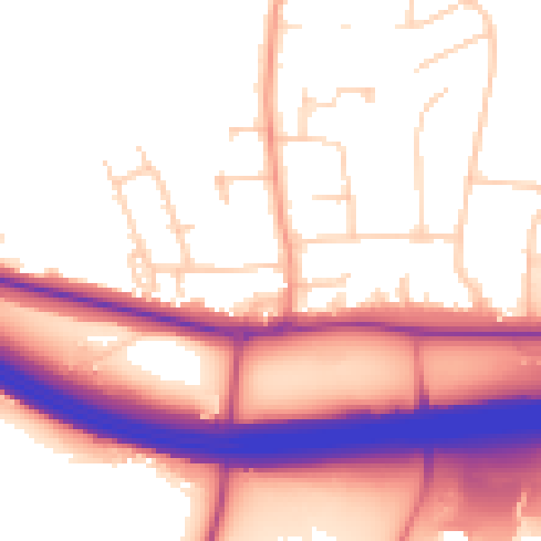 Daytime road noise heatmap for HP9 1DA