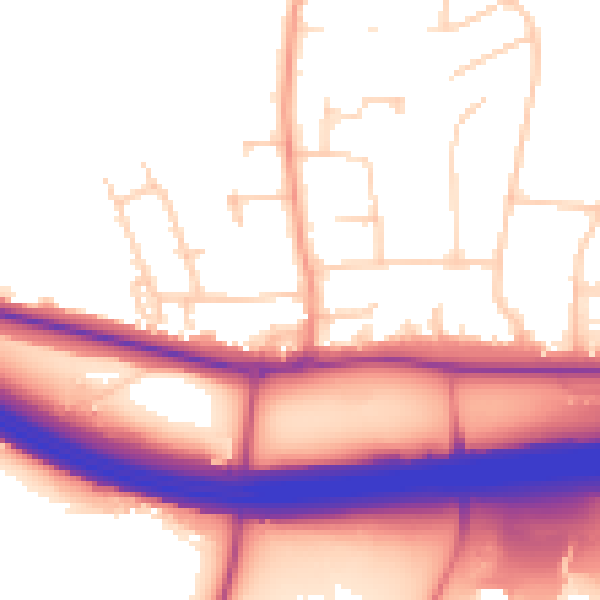 Daytime road noise heatmap for HP9 1DB