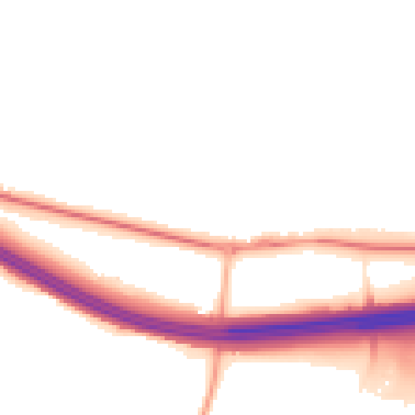 Night-time road noise heatmap for HP9 1DD