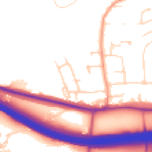 Daytime road noise heatmap for HP9 1DJ